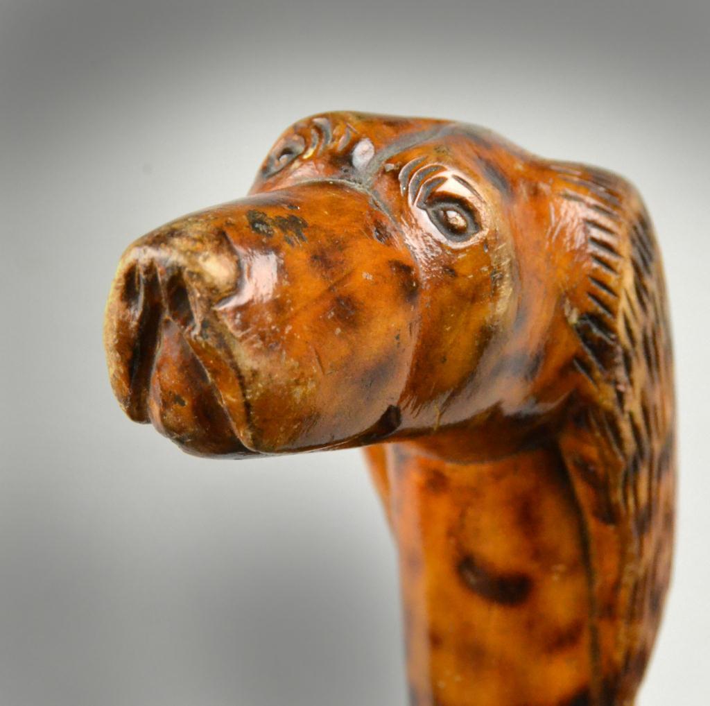 Carved Figural Cane with Dog head 172490