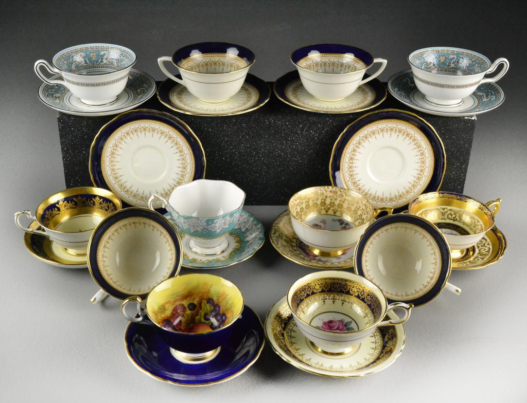 (24) Porcelain Tea Cups & SaucersTo