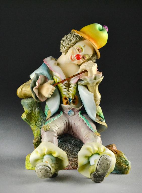 Whimsical Clown Figure - signed