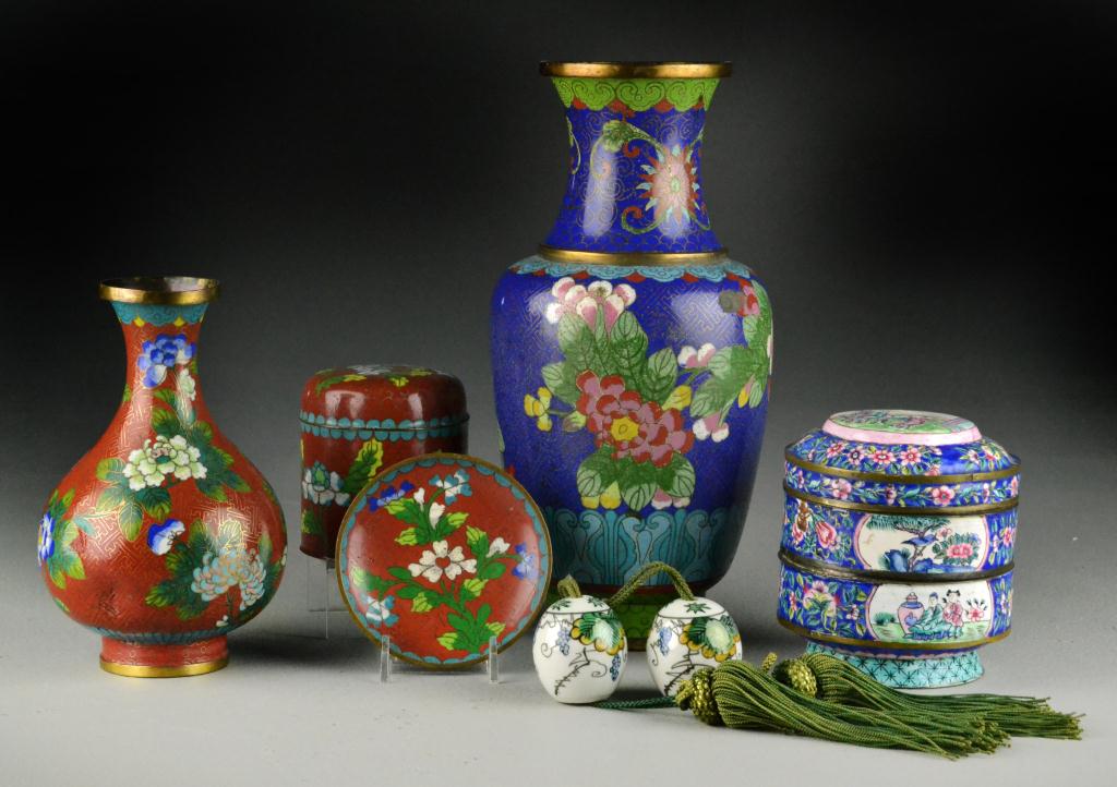 (6) Chinese Cloisonne &Enamelware Decorative