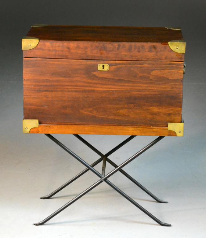 Chinese Wooden Lapdesk and StandBrass cornered 1724cf