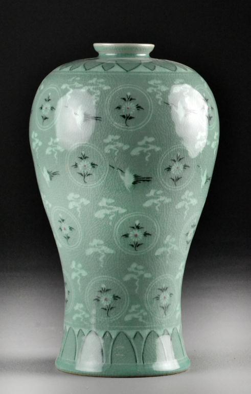 Chinese Meiping Celedon Porcelain