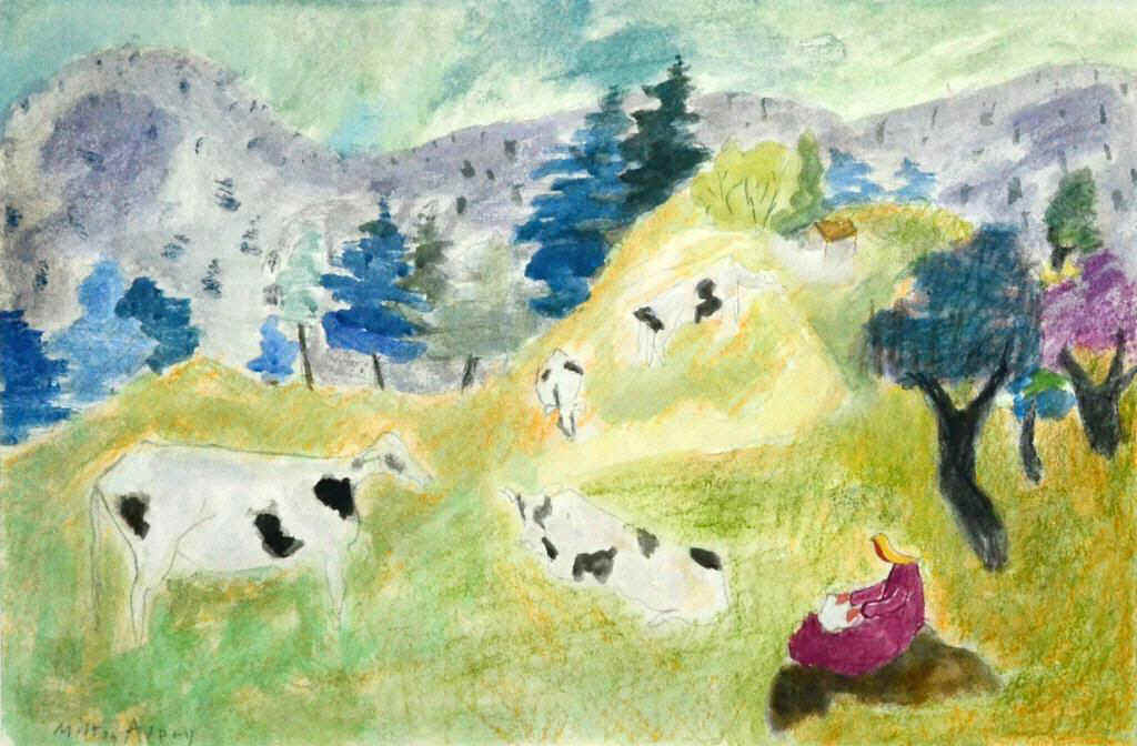 Milton Avery Mixed Media Watercolor 172517