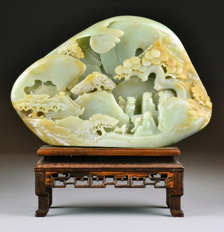 Large Chinese Jade Carved Boulder 172559