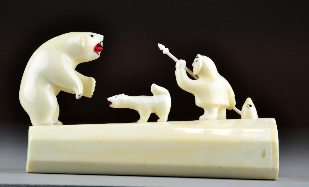 Inuit Ivory Carving of Figures 172593