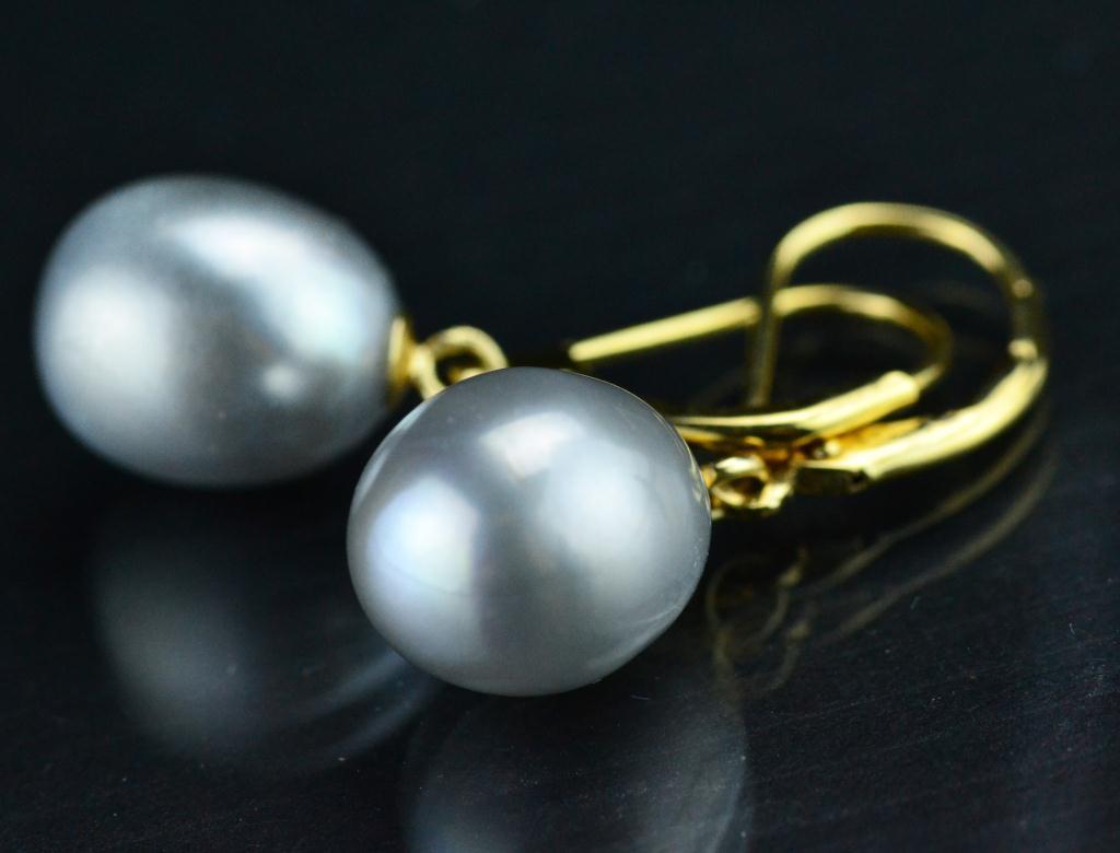 Grey Baroque Pearl Earrings 5mmPair 172596