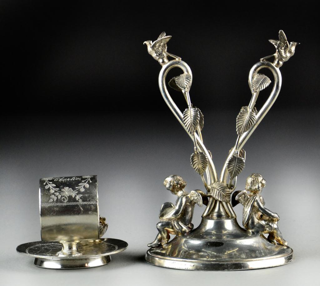 (2) American Figural Silver Plate