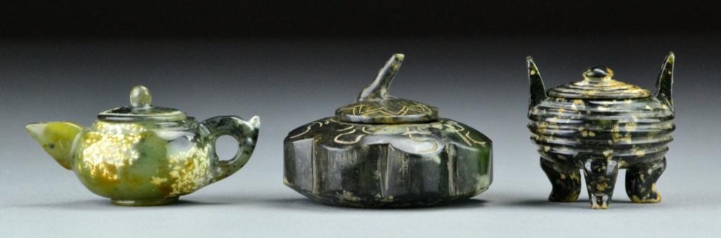  3 Chinese Jade Scholars SetTo 1725ce