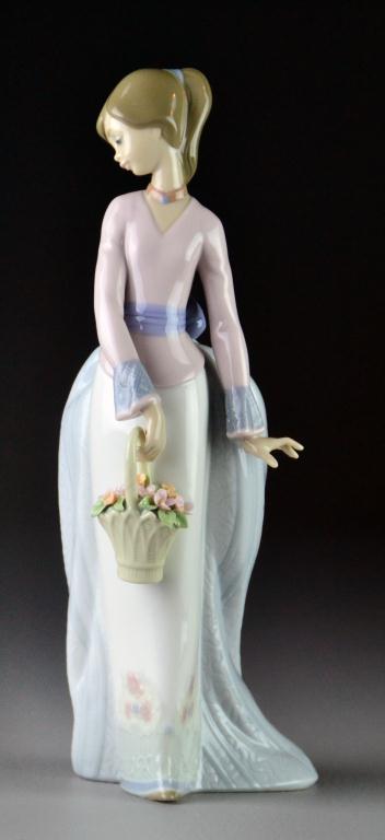 Lladro Porcelain Figurine Basket of