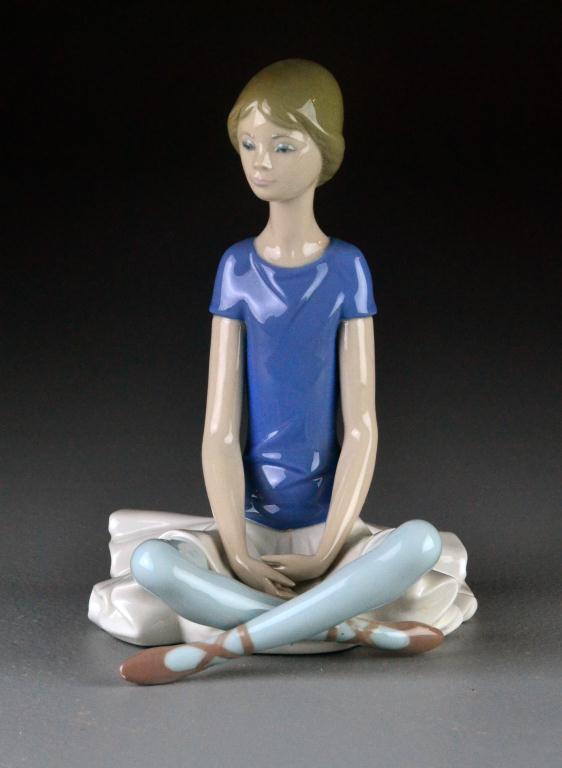 Lladro Porcelain Figurine Blue BallerinaDepicting