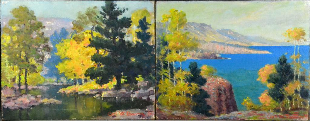  2 Carl Wendell Rawson Oil Paintings 17265c