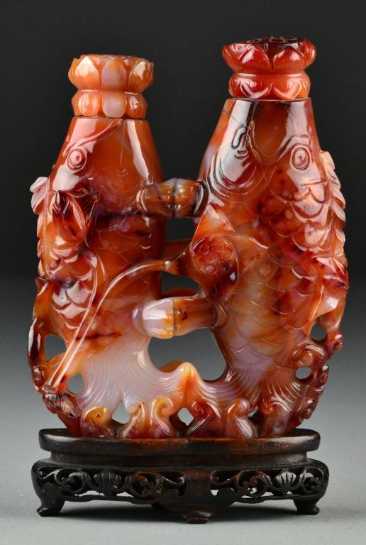 A Fine Chinese Qing Carved Agate 17266b