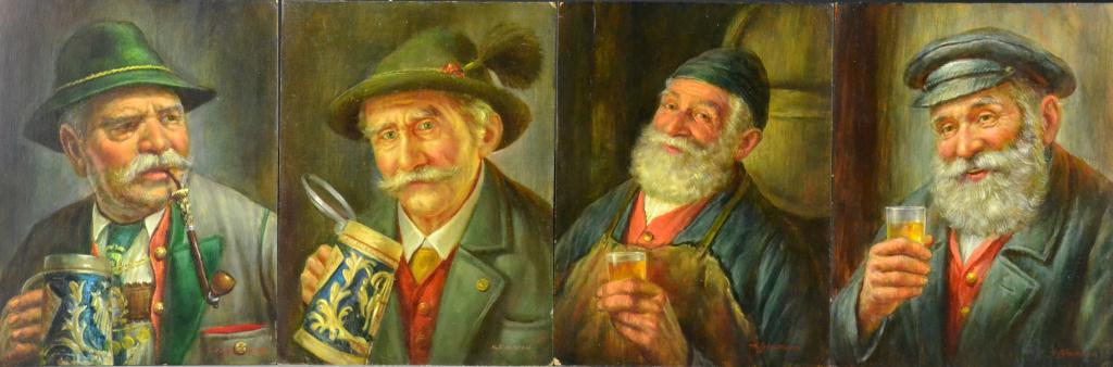 (4) H. Schumann Oil Paintings on