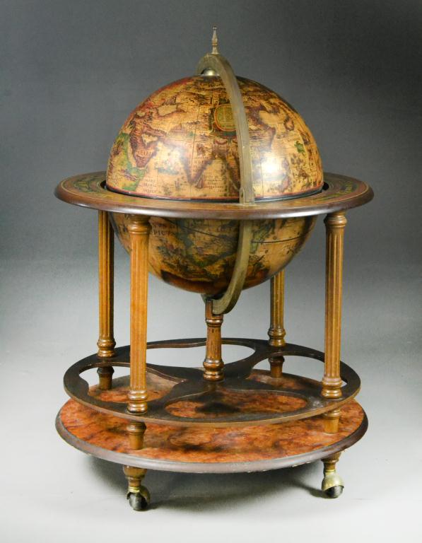 Large World Globe Bar On StandIn