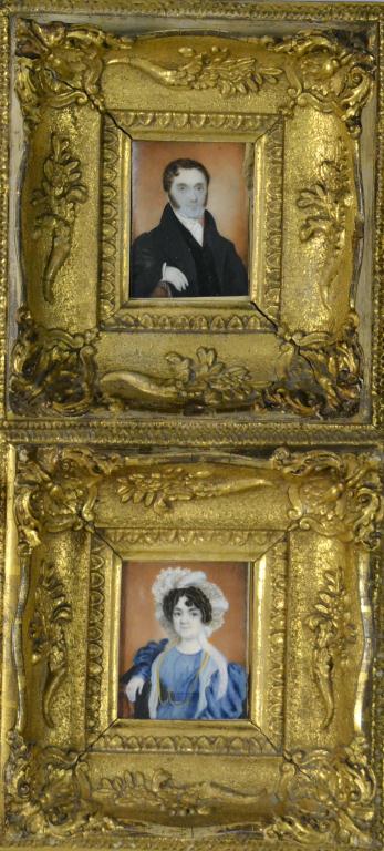  2 Gilt Framed Oil Portraits on 1726ad