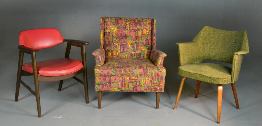 (3) Mid-Century Modern ArmchairsTo