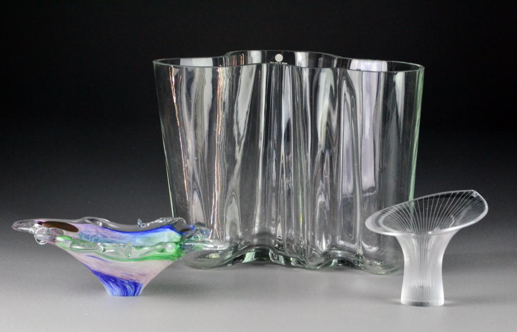  3 Art Glass ItemsTo include a 17272d