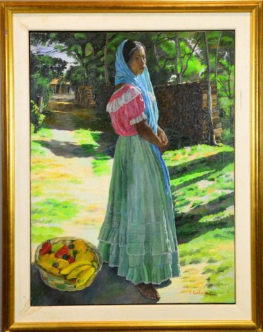 C CASTANEDA OIL ON CANVASFull 17274e