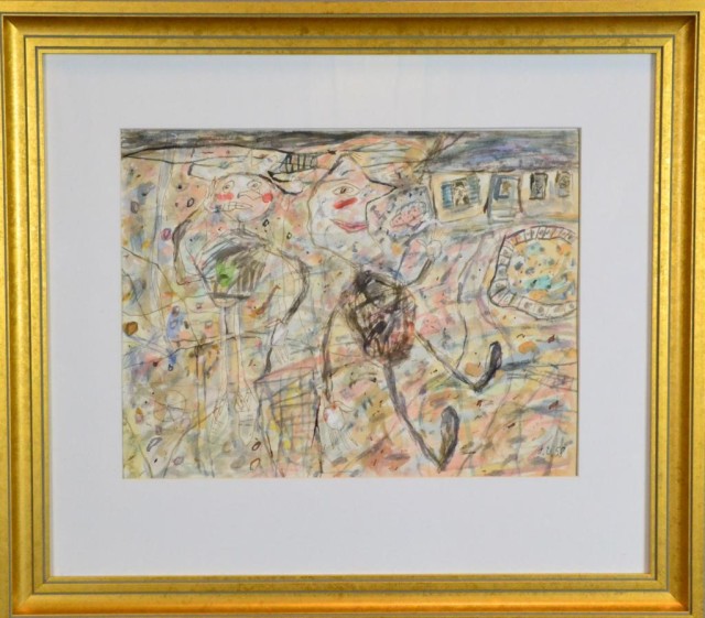 In The Style Of Jean Dubuffet Watercolor 172794