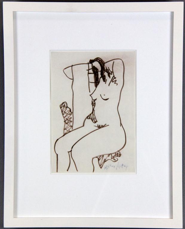 Milton Avery Ink Drawing on PaperDepicting 1727a8