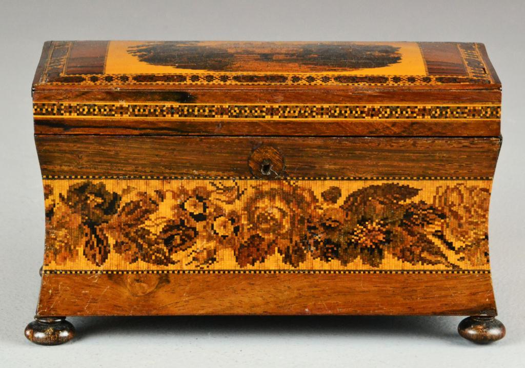 Fine Turnbridge Inlaid Tea CaddyFinely 1727d4