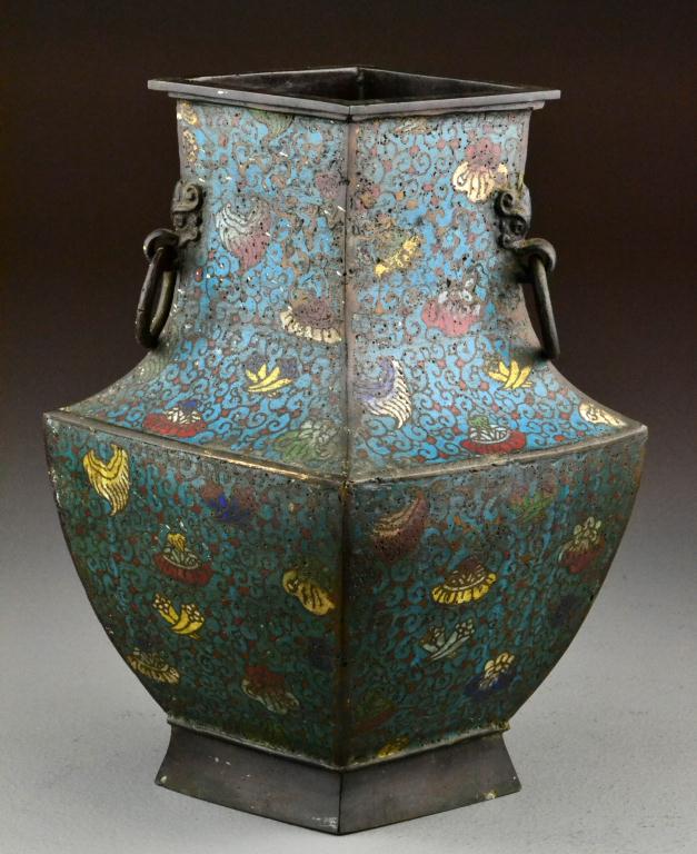 Chinese Ming Cloisonne VaseOf Archaic 1727d5