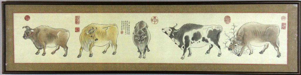 Chinese Painting of Oxen And Bulls 1727f1
