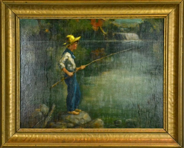 Attributed Adam Emory Albright Oil Painting