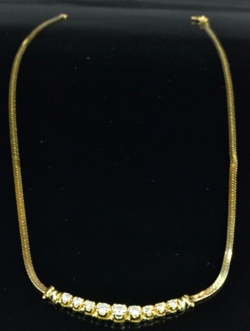 14K Gold And Diamond NecklaceHaving