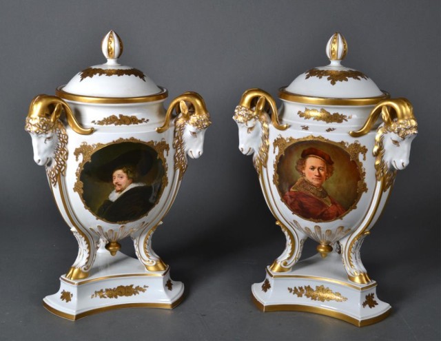 Pair Of Rosenthal Bavarian Porcelain