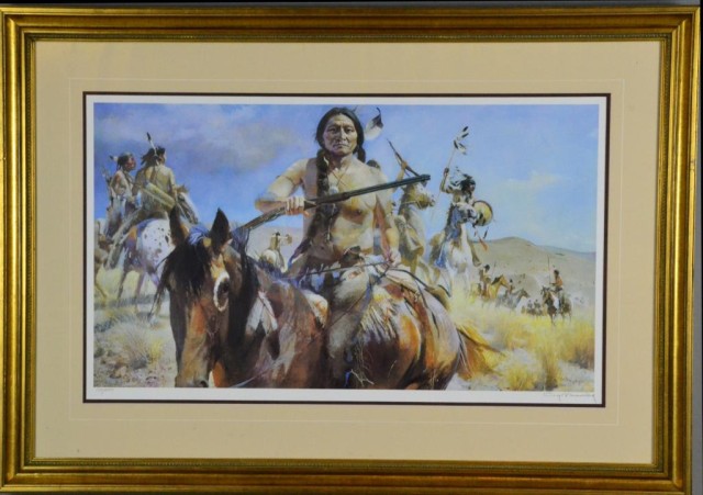 Guy Manning Litho of Native American