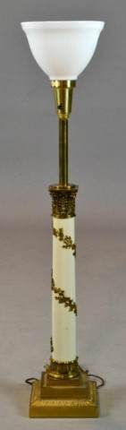 Neoclassical Style Brass LampOf