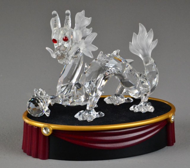Swarovski Crystal Dragon with StandBeautiful 1728ee