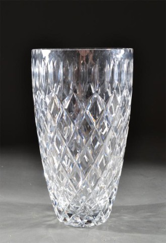 A Fine Crystal VaseIn diamond pattern