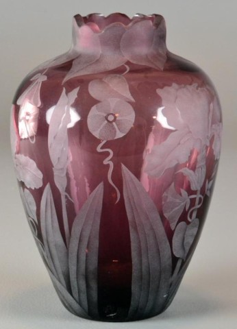Cynthia Meyers Etched Glass VaseIn 1728f4