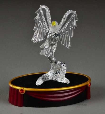 Swarovski Crystal Eagle on Perch with