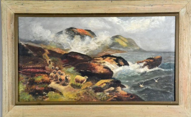 Signed V Bell Oil On CanvasDepicting 172914