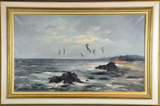 Bevort Seascape Oil Painting On CanvasDepicting