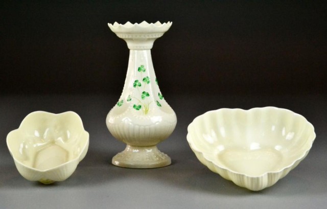 (3) Pieces Belleek PorcelainTo include