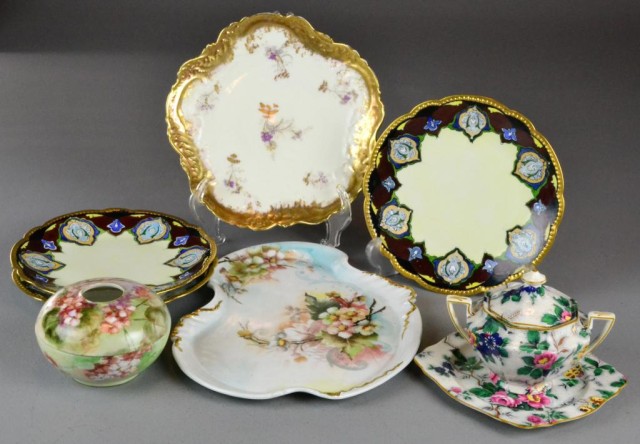 (8) Pcs. Hand-painted Porcelain Inc.