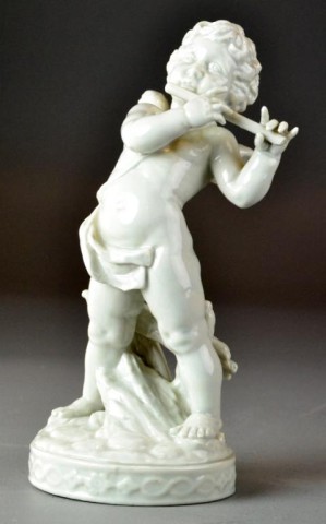 Spanish Porcelain Figure Of A Flute