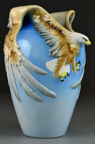 Franz Porcelain Eagle VaseFinely