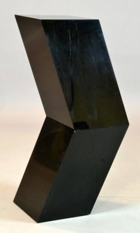 Modern Black Lucite Stand in Zig