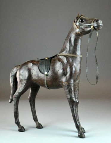 Leather Model Of A Standing HorseWith