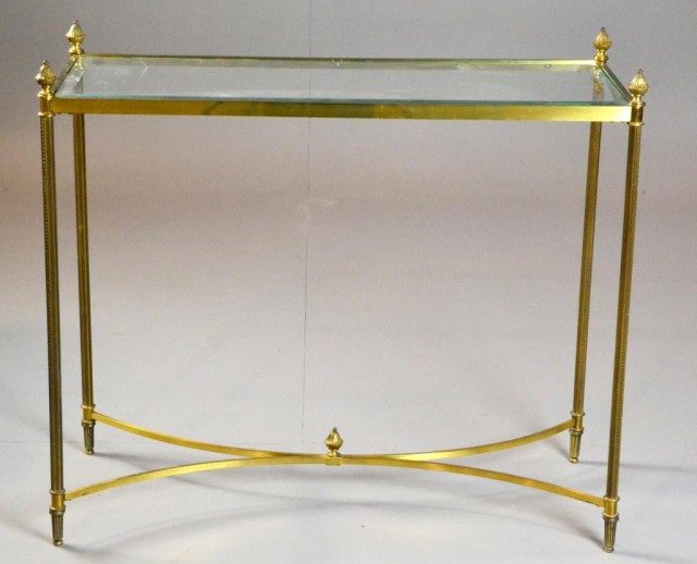Regency Style Brass Sofa Table