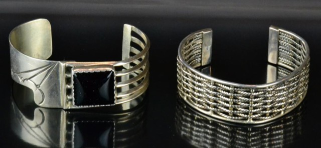  2 Sterling Bangle Bracelets One 172979