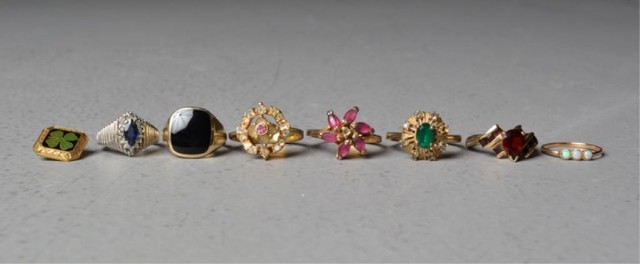 (7) Gold Filled Or Plated Rings