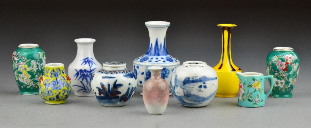 (10) Pcs. Chinese Miniature Porcelain