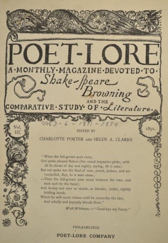 Poet Lore 1891 1894Titled Poet Lore 1729b1