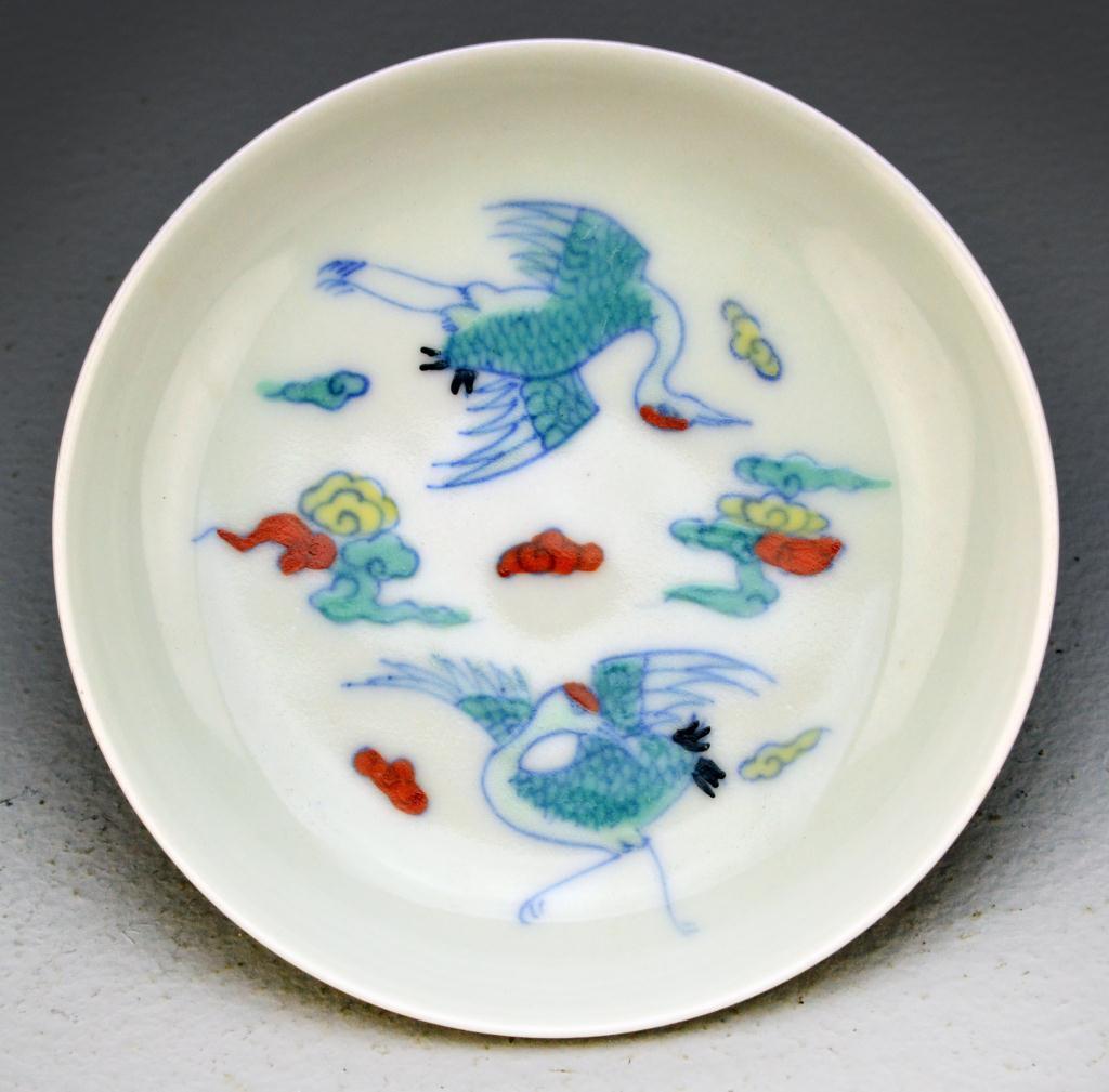 Chinese Doucai Porcelain SaucerFinely
